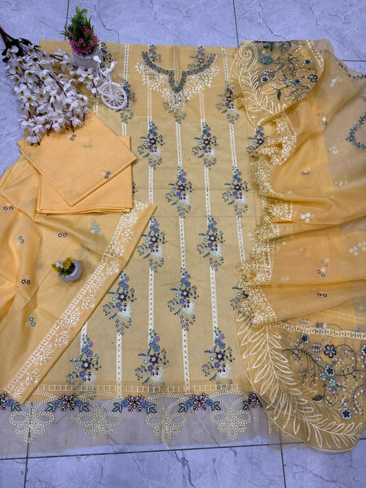 Luxury Lawn Embroidered Suit LW005