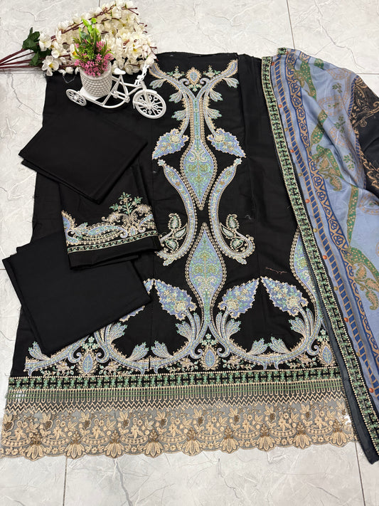 Luxury Lawn Embroidered Suit LW013