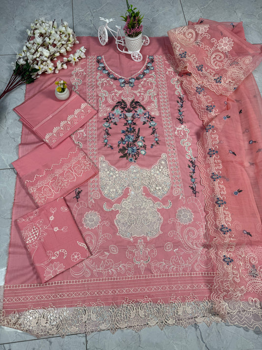 Luxury Lawn Embroidered Suit LW026