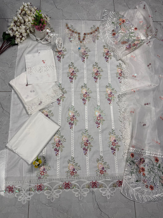 Luxury Lawn Embroidered Suit LW023